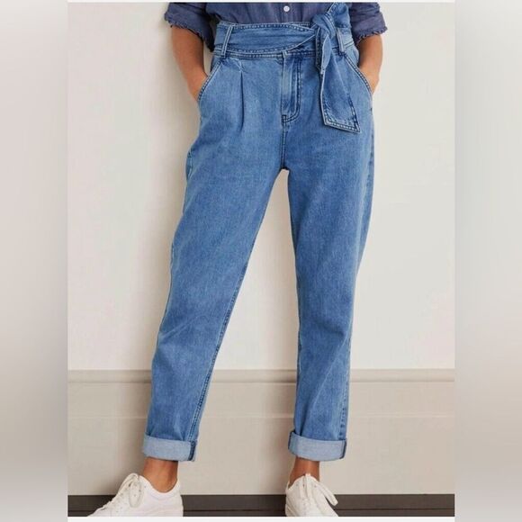 Boden Bude Pants Womens Size 4 Regular Light Vintage‎ Jeans High Rise Trouser - Picture 1 of 12